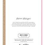 Cat's Pajamas Birthday Card — back of card