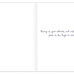 Cornflowers Sending Love Sympathy Card — inside message: Sharing in your sadness, and wishing you peace in the days to come