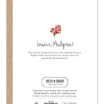 Vase of Flowers Birthday Card — back of card