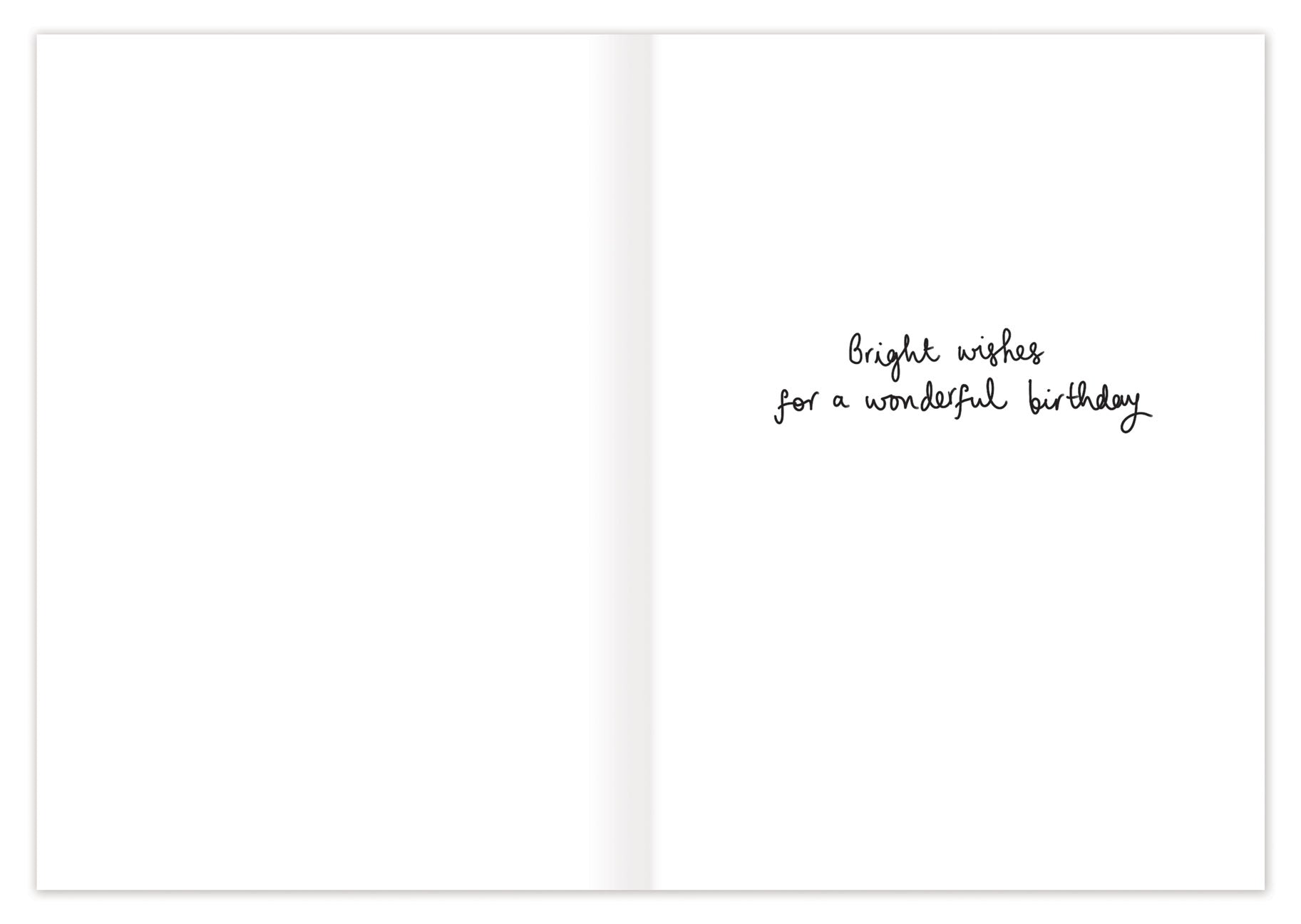 Vase of Flowers Birthday Card — inside message: Bright wishes for a wonderful day
