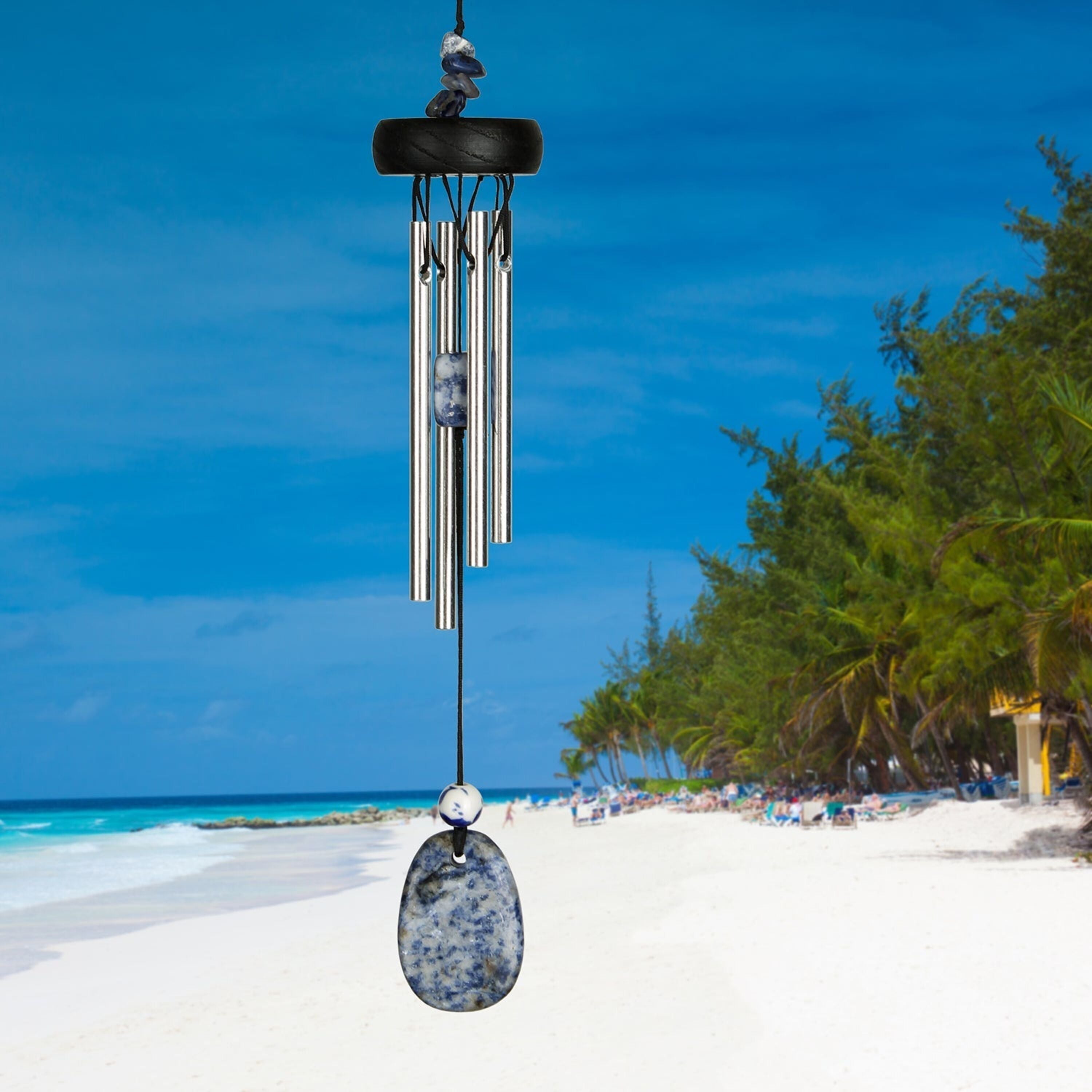 Lapis precious stones wind chime
