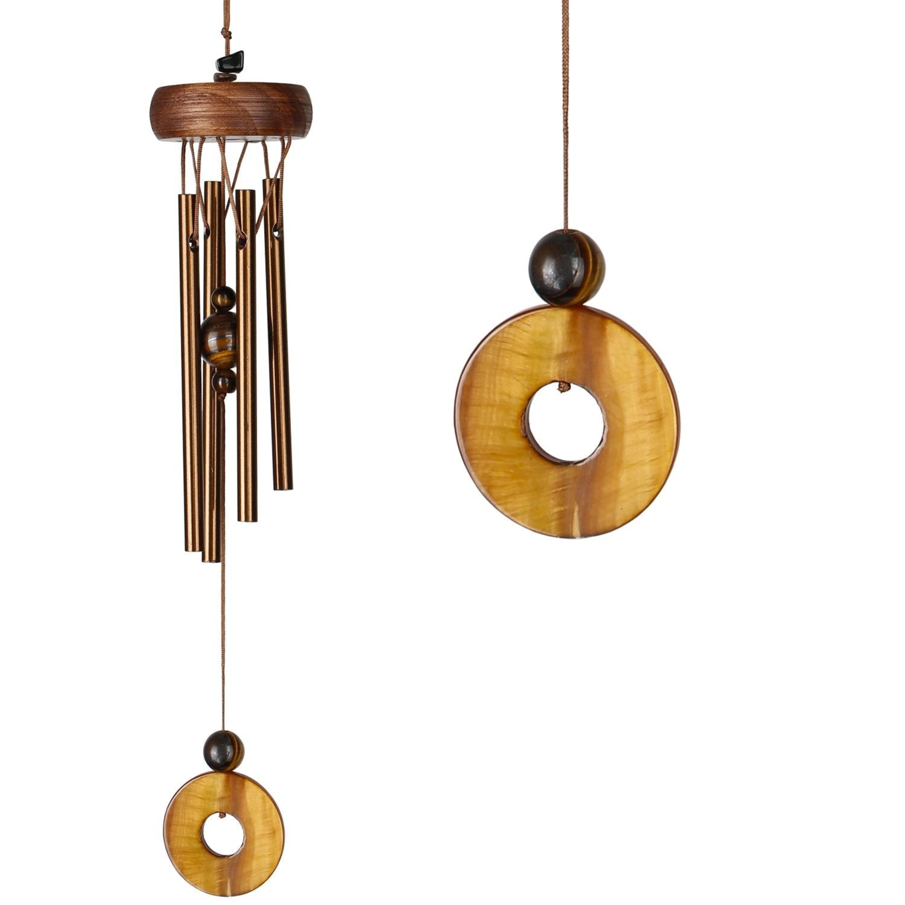 Tiger's eye precious stone wind chime