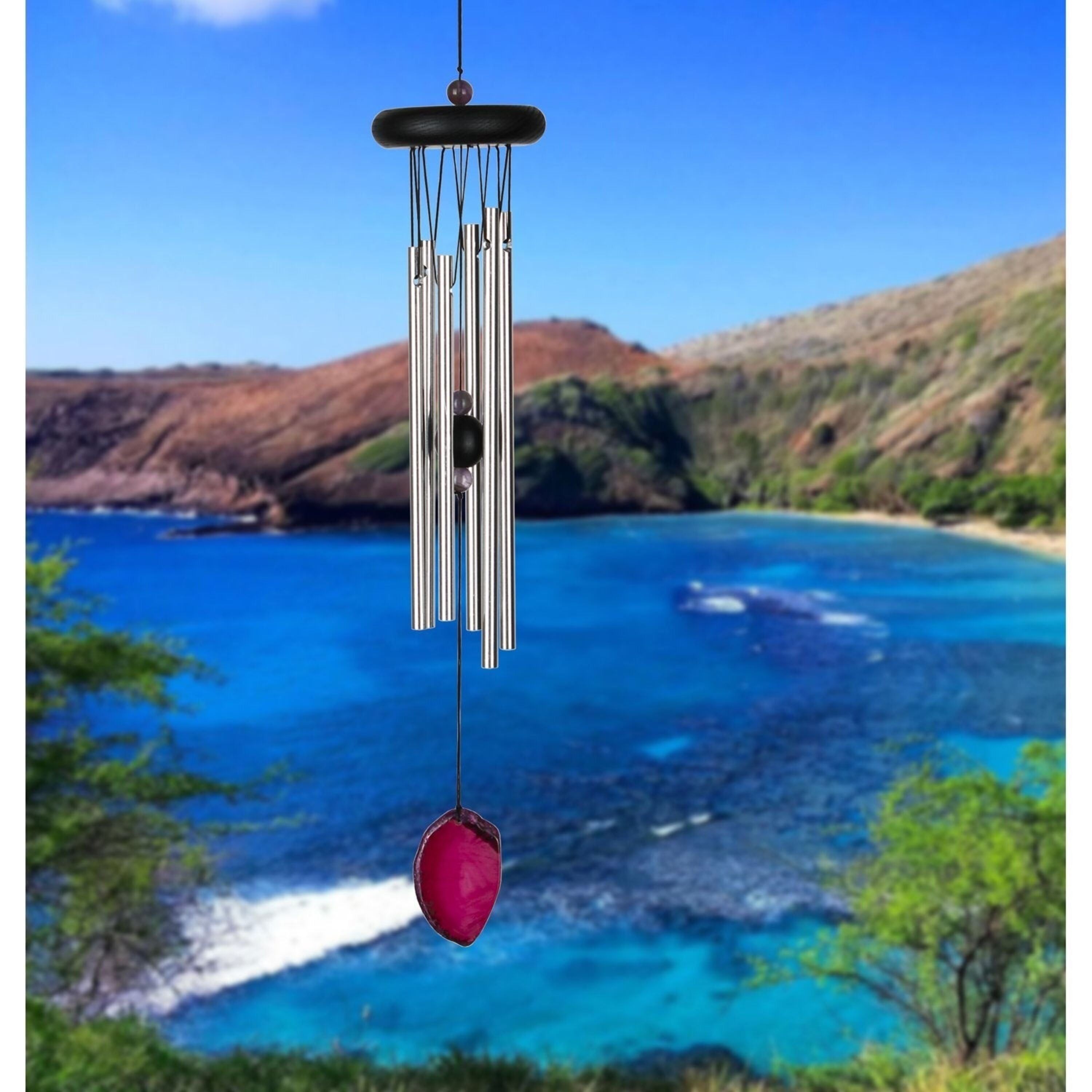 Small red agate wind chime