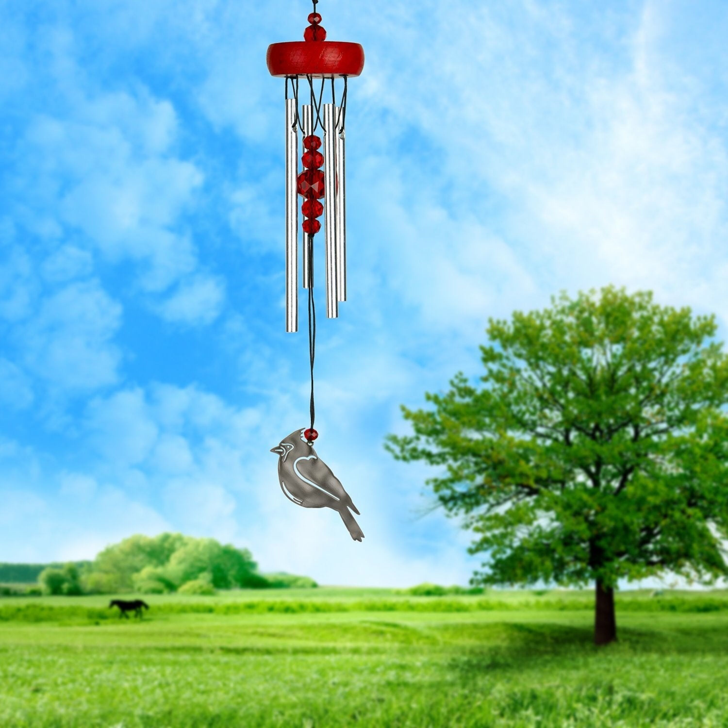 Cardinal fantasy wind chime