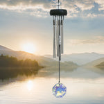 Crystal precious stone wind chime detail