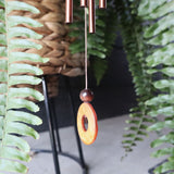 Tiger's eye wind chime hanging