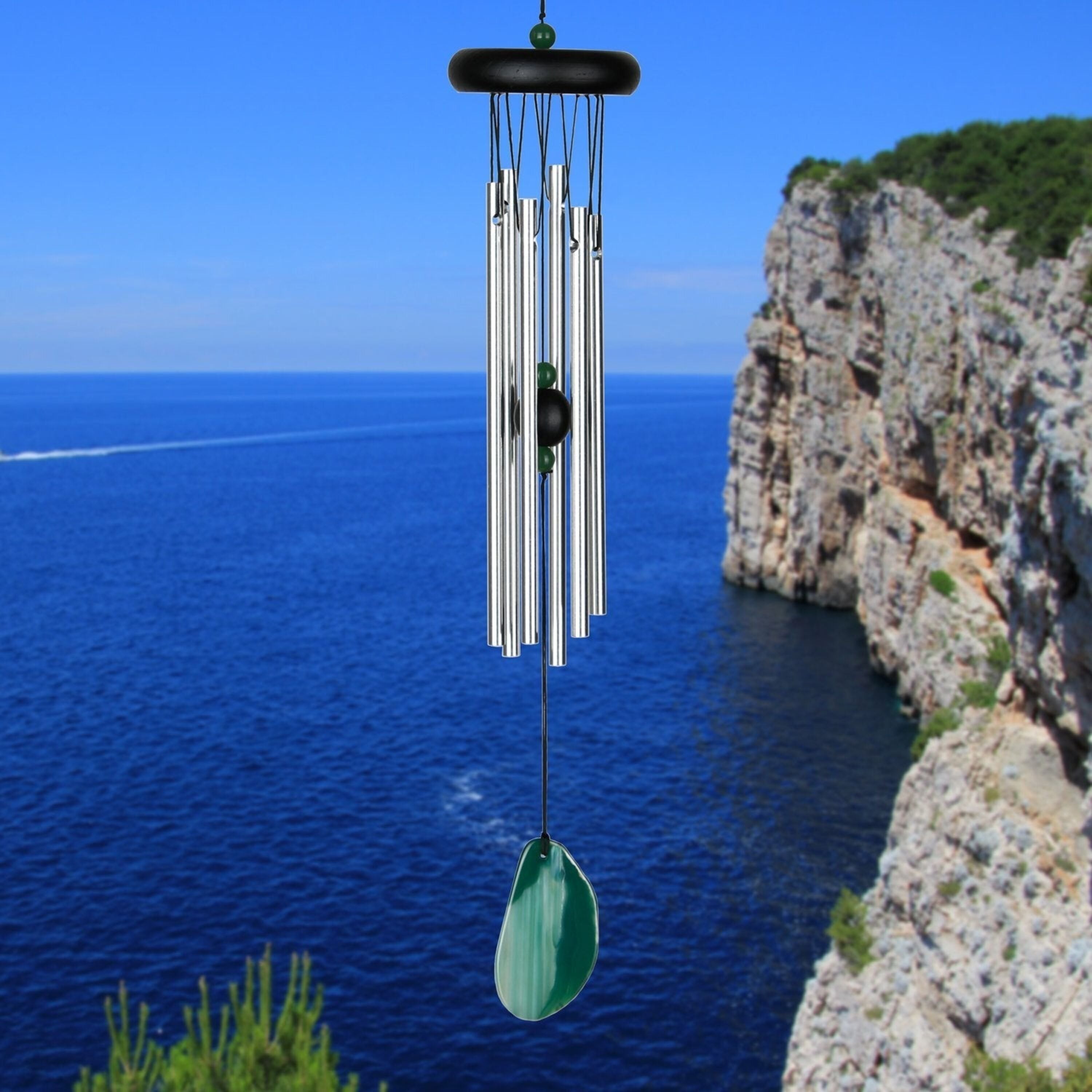 Small green agate wind chime