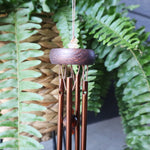 Tiger's eye wind chime stone detail