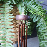 Tiger's eye wind chime stone detail