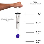 Purple agate wind chime close-up