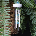 Mermaid wind chime crystal detail