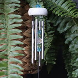 Mermaid wind chime crystal detail