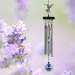 Crystal hummingbird wind chime