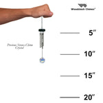 Crystal precious stone wind chime close-up