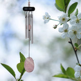 Rose quartz precious stones wind chime