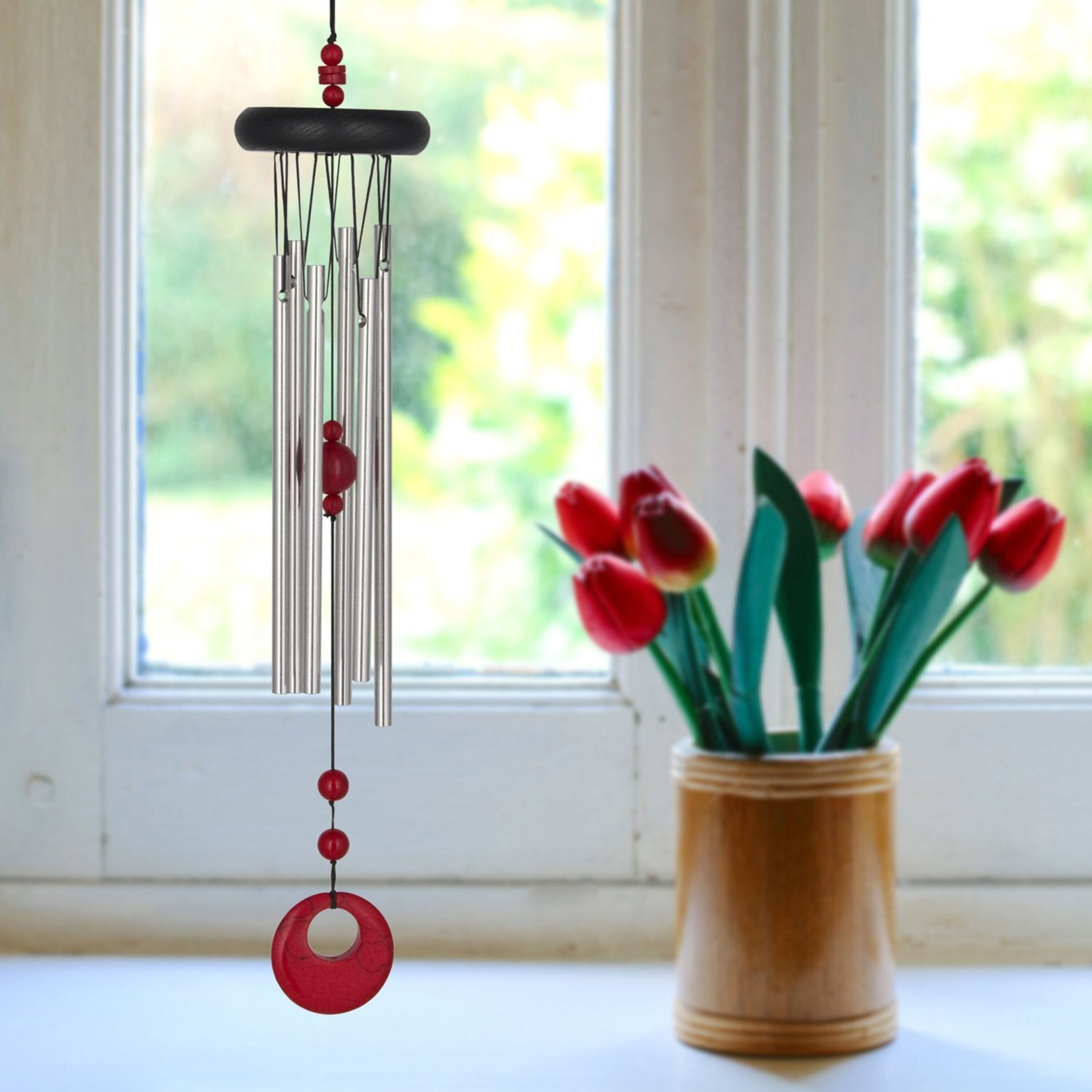 Red coral chakra wind chime