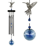 Crystal hummingbird wind chime