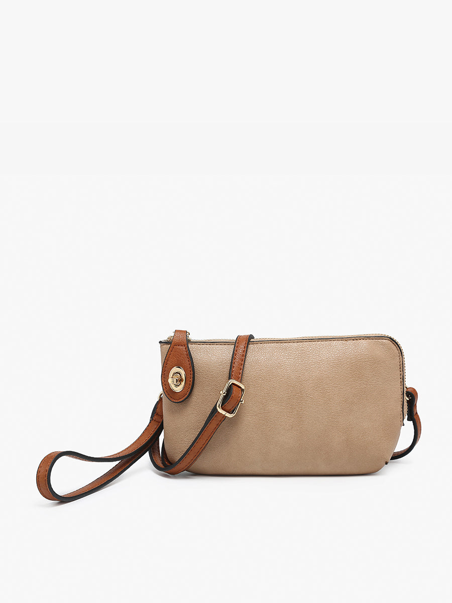 Kendall Crossbody/Wristlet in Tan/Brown