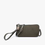 Kendall Corduroy Crossbody/Wristlet in Dark Olive