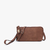 Kendall Suede Crossbody/Wristlet in Coffee