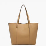 Millie Paneled Tote in Tan