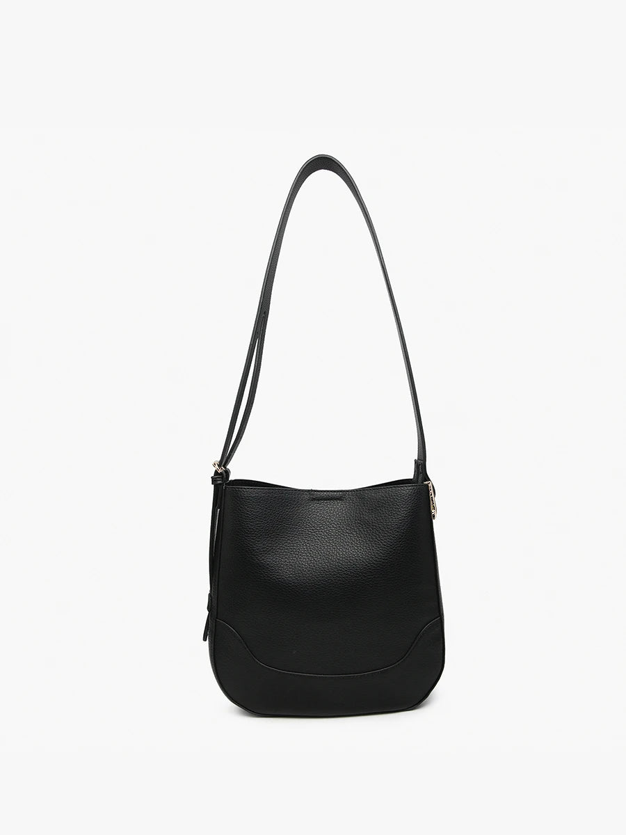 Poppy Paneled Crossbody in Black