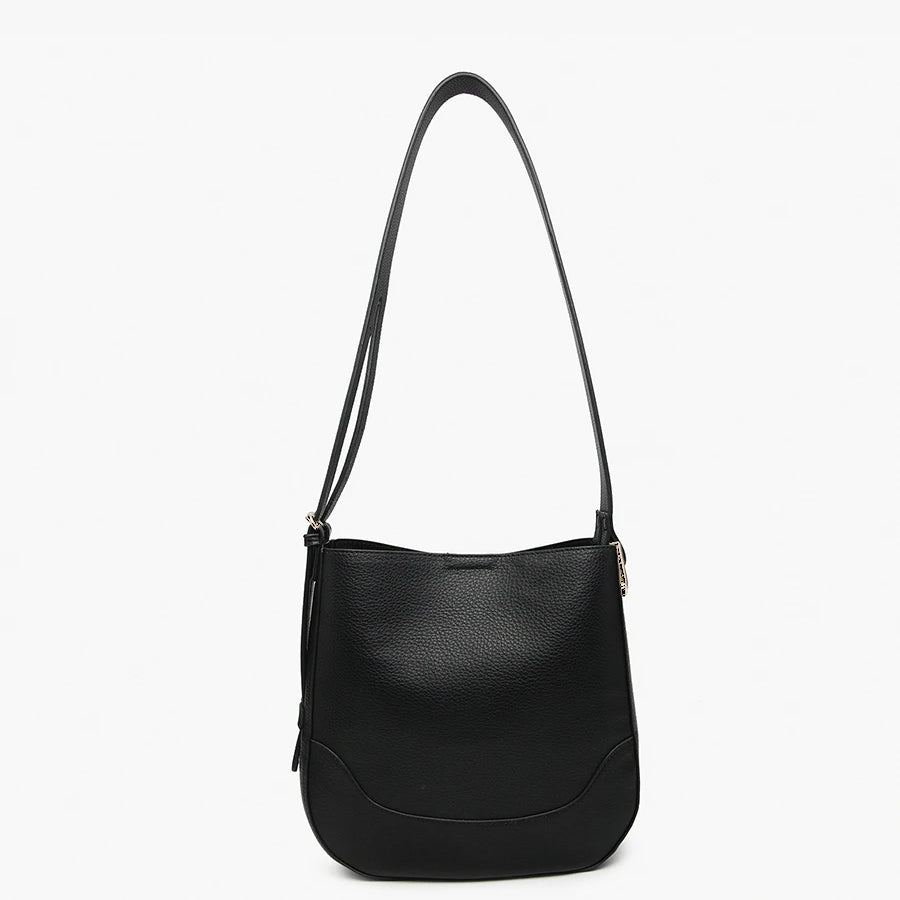 Poppy Paneled Crossbody in Black