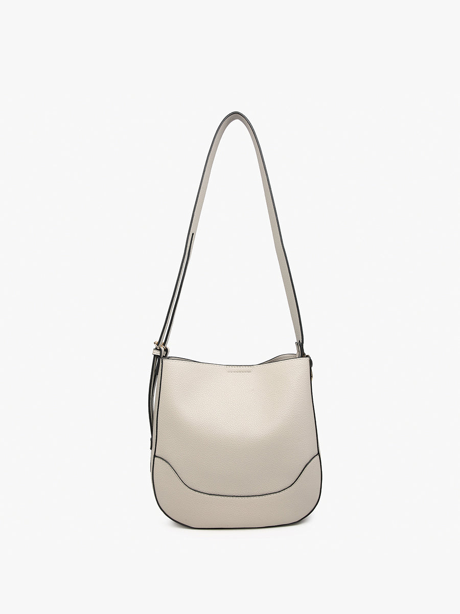 Poppy Paneled Crossbody in Lt. Grey