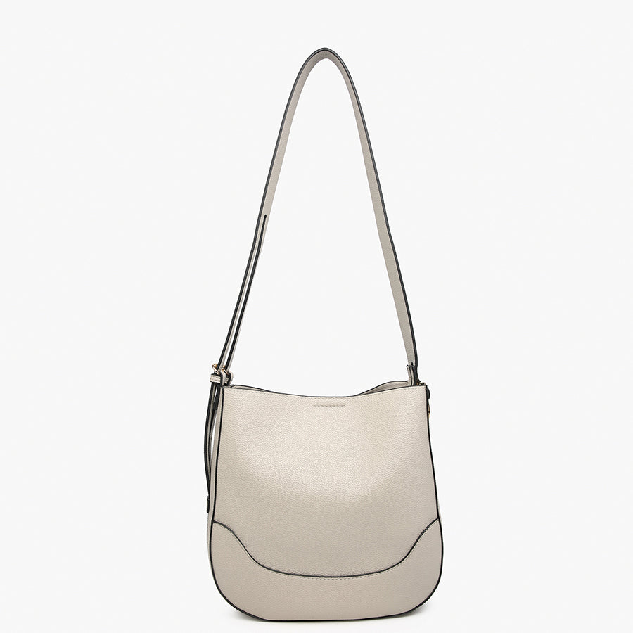 Poppy Paneled Crossbody in Lt. Grey