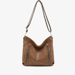 Mina Hobo Bag in Tan/Grey