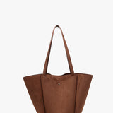 Giselle Faux Suede Tote in Brown