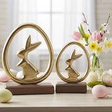 Golden Bunny Egg Stand