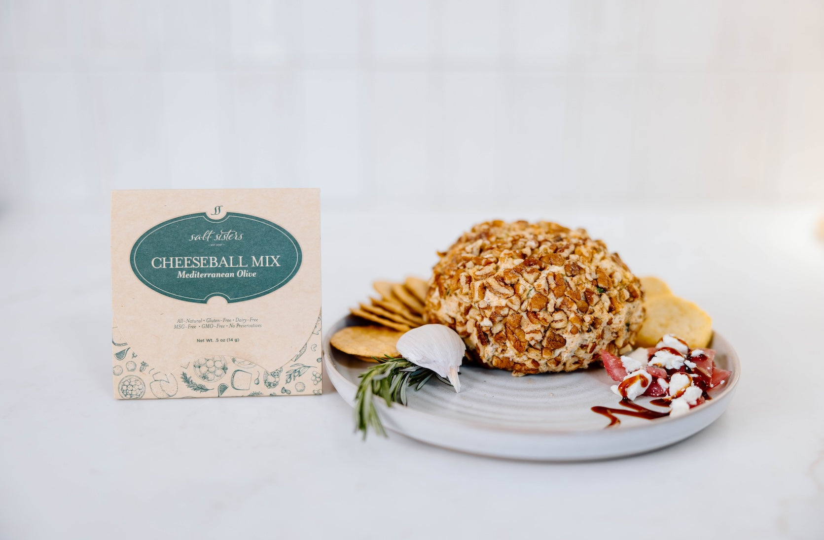 s.a.l.t. sisters Mediterranean Olive Cheeseball mix