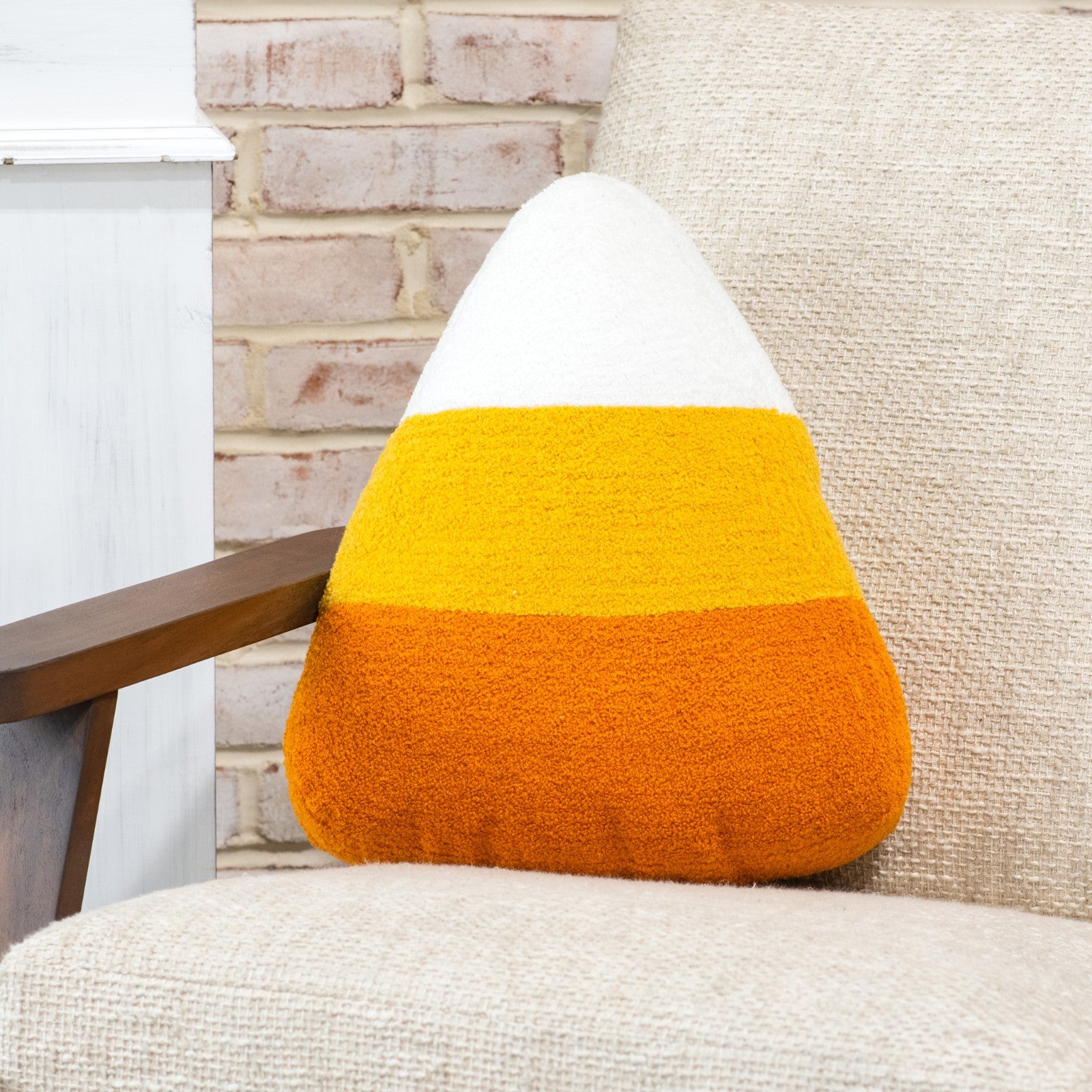 Candy Corn Pillow, 15 x 13 in