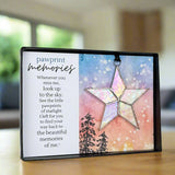Pawprint Memories Stained Glass Star
