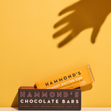 Peanut Butter Cup Dark Chocolate Bar styled shot