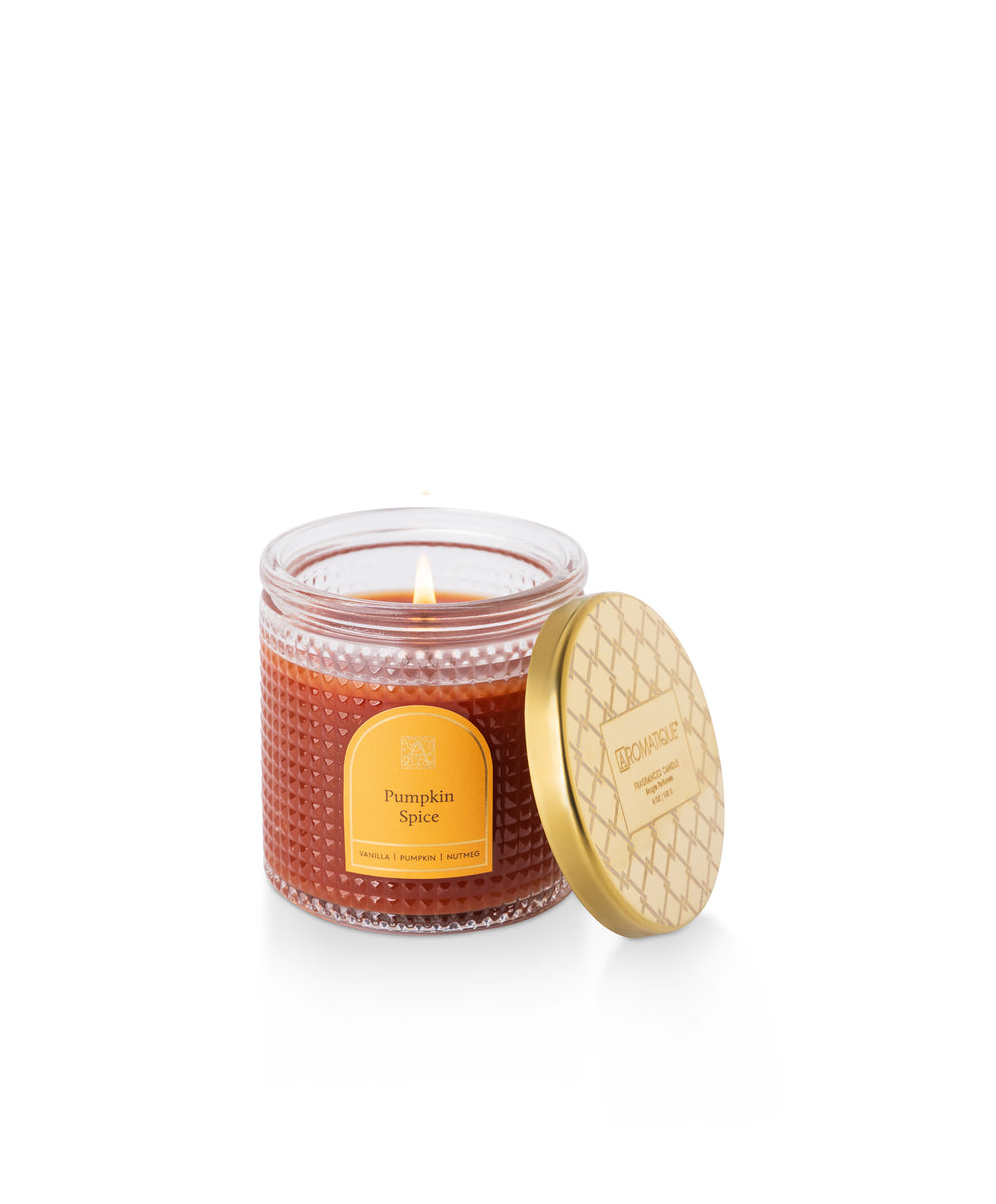 Pumpkin Spice 6 oz textured glass candle