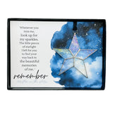 Remembered Written In The Stars Stained Glass Ornament
