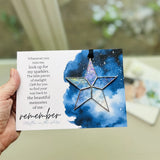 Remembered Written In The Stars Stained Glass Ornament