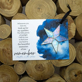 Remembered Written In The Stars Stained Glass Ornament
