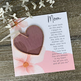 Mom Stained Glass Pink Heart- Handmade