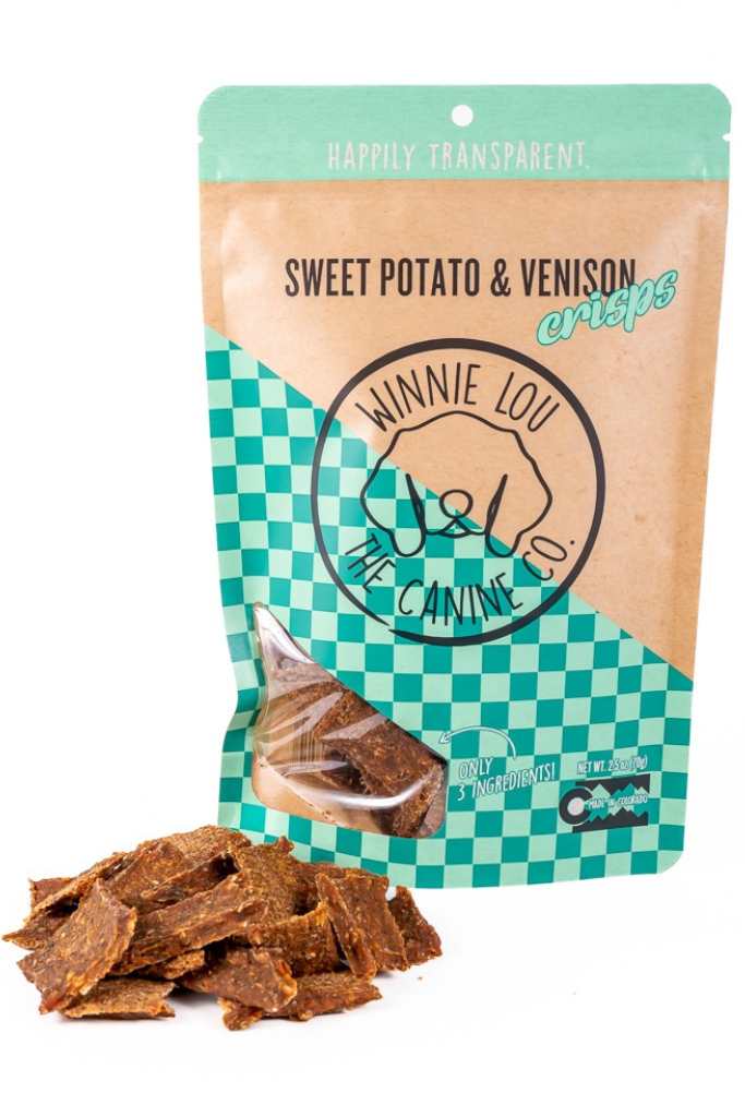 Winnie Lou Sweet Potato & Venison Crisps dog treats
