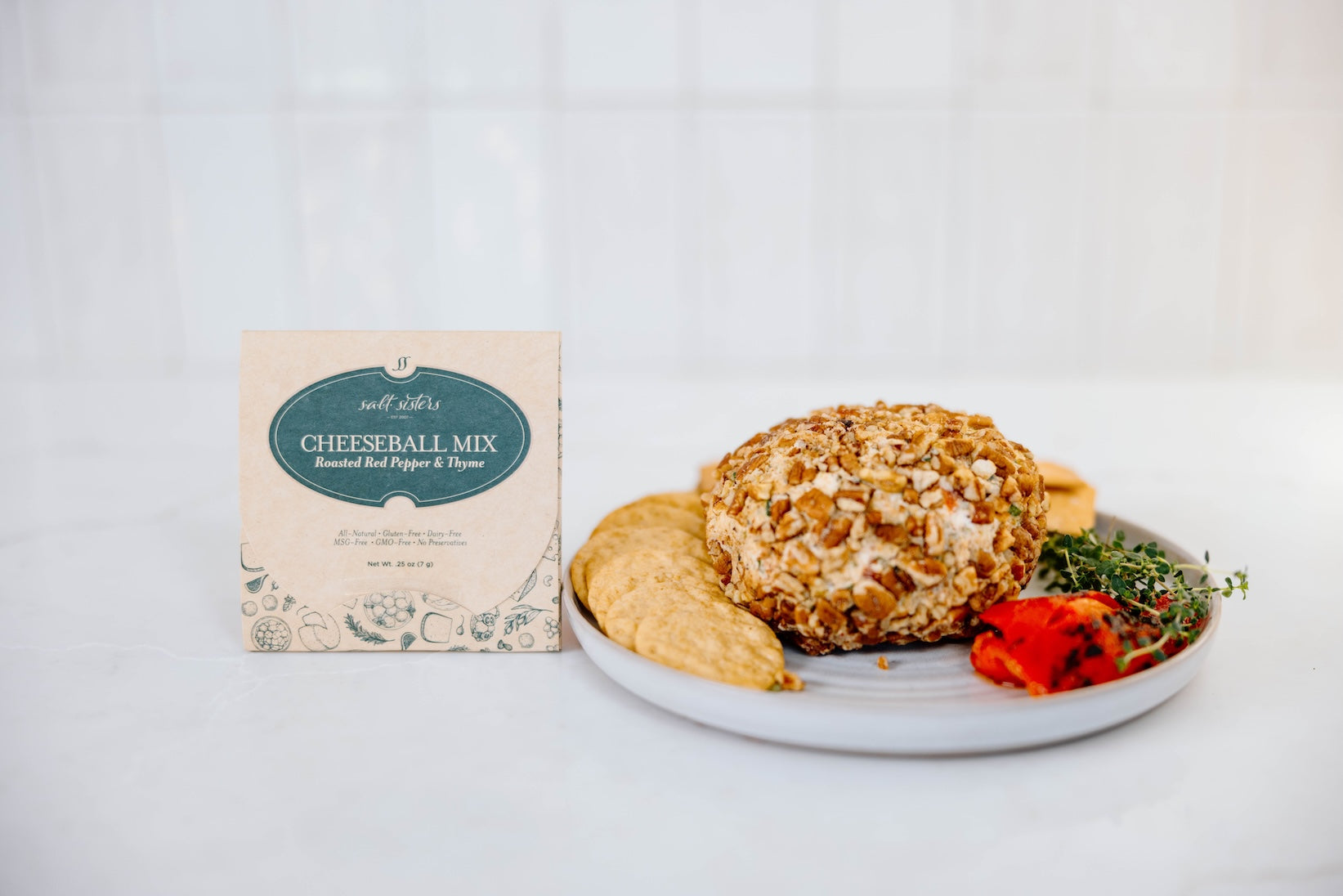 s.a.l.t. sisters Roasted Red Pepper and Thyme Cheeseball mix