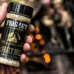 Salty SGT Steak and Burger seasoning label detail - Frag Out Flavor