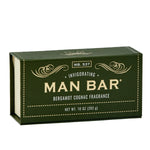 Man Bar 10 oz bar soap in Bergamot & Cognac, green gift box