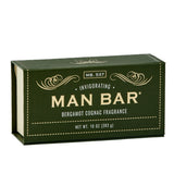 Man Bar 10 oz bar soap in Bergamot & Cognac, green gift box