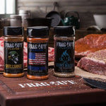 Shellshock Spicy Maple Bacon seasoning in use - Frag Out Flavor