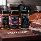 Shellshock Spicy Maple Bacon seasoning in use - Frag Out Flavor