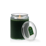 The Smell of Tree 15 oz textured glass candle with lid