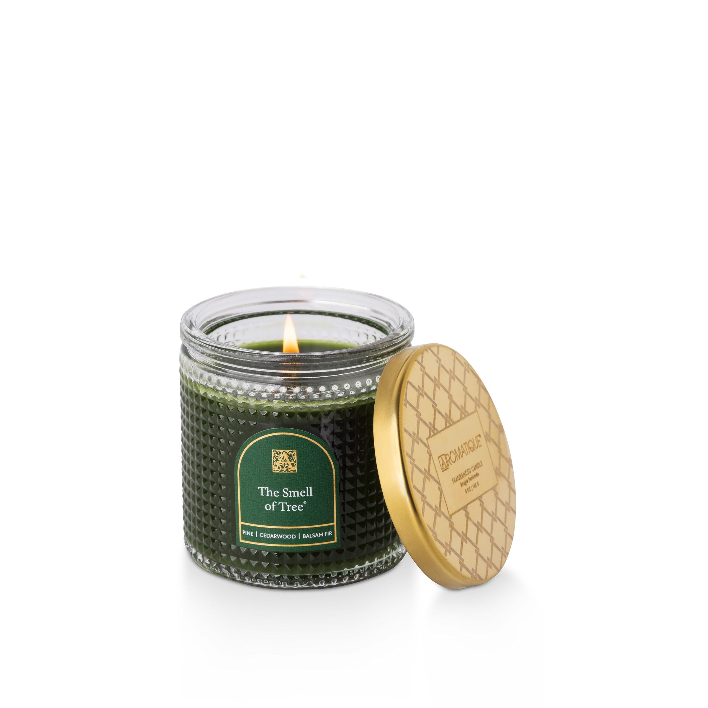 The Smell of Tree 6 oz textured glass candle, alternate view